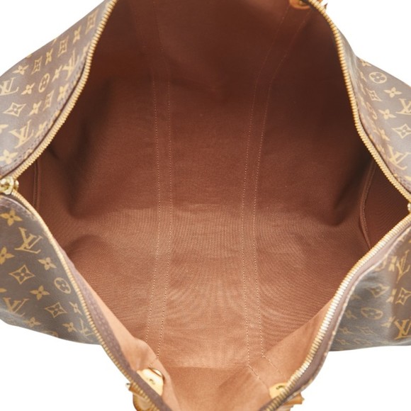 Louis Vuitton Monogram Keepall 55 Boston Bag M41424 Brown PVC Leather Women's... - Picture 10 of 13